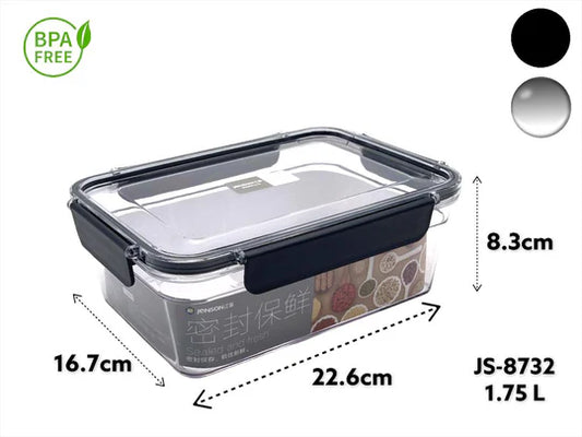 Acrylic Airtight Rectangular Food Storage Box 1.75L