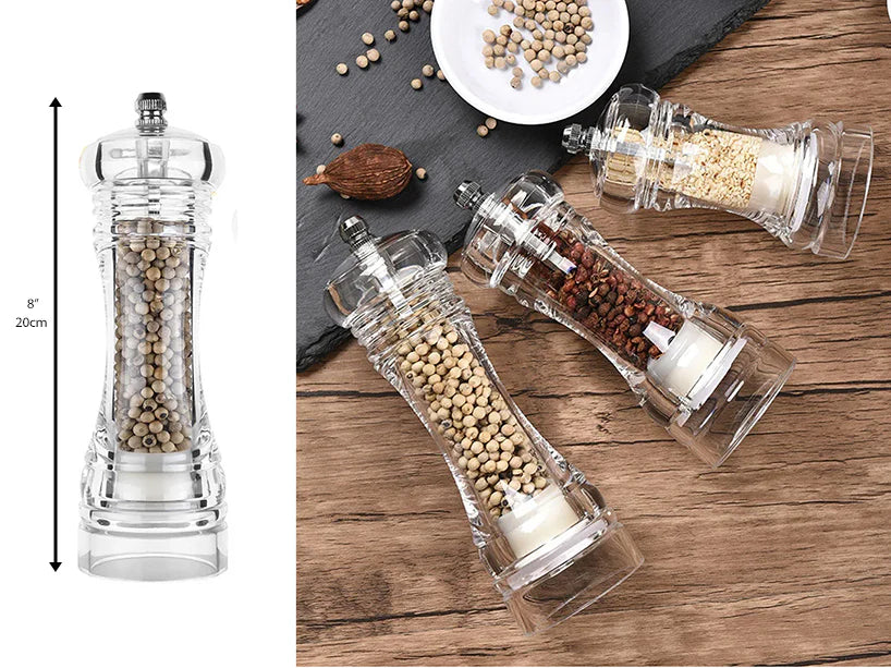 Acrylic Pepper Grinder 20 cm