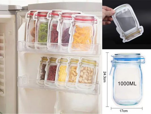 Big reusable lock and seal bag airtight jar X12