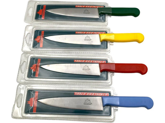 Chef Knife with Colored Plastic Handle