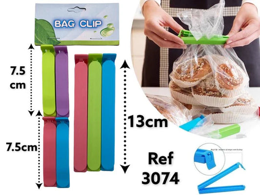 Colored Plastic Bag Clip X7