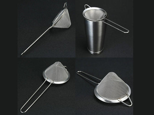 Cone Shape Fine Mesh Stainless Steel Strainer 10 cm