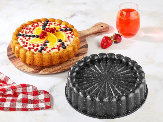 DOSTHOFF CAST ALUMINIUM GRANITE COATED ROUND CAKE PAN