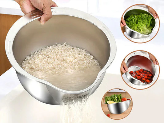 High Quality Stainless Steel Rice Strainer 24 cm