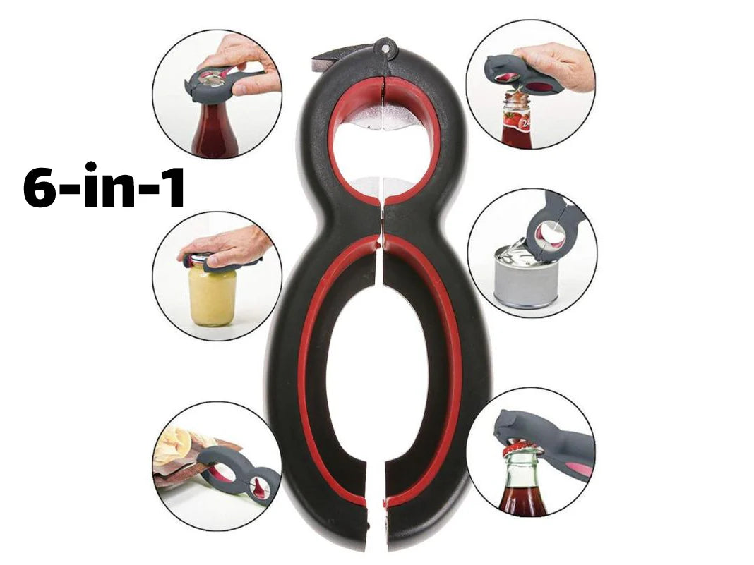 6-in-1 Multi Opener: Jar, Can, Bottle...