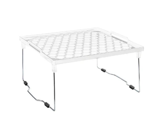 Large Squared Plastic Cabinet Organizer with Metal Feet