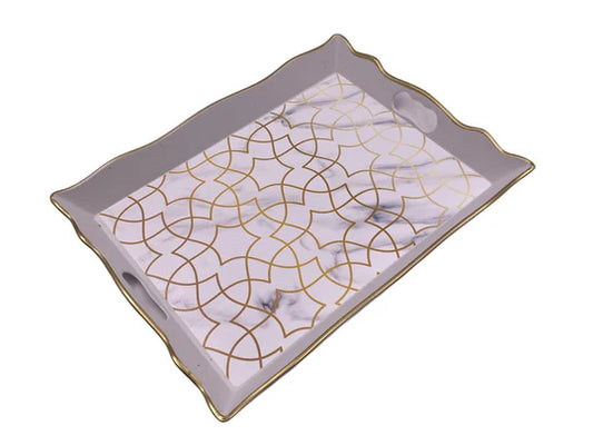 Large White Plastic Serving Tray