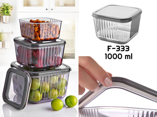 Maxi Acrylic Square Food Storage Container 1000 ml