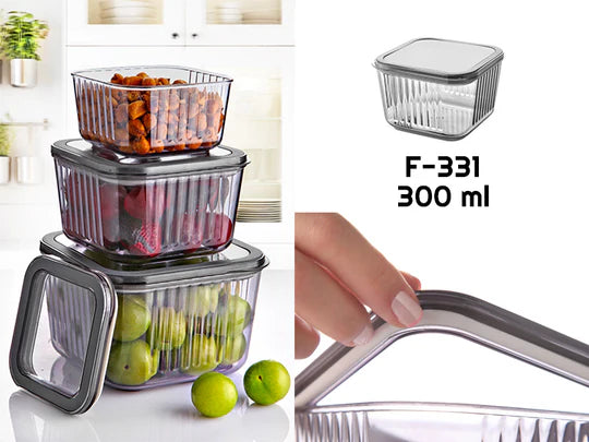 Mini Acrylic Square Food Storage Container 300 ml