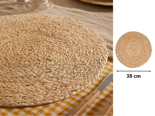 Natural Straw Wicker Placemat 38 cm