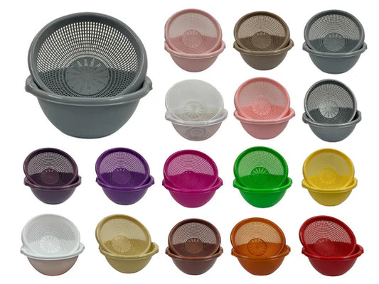 Plastic Bowl and Strainer Set