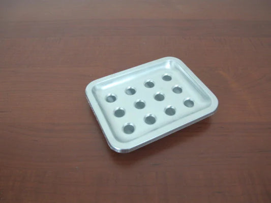 Rectangular stainless soap dish