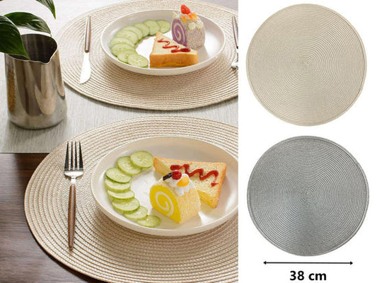 Round Braided Table Placemat 38 cm