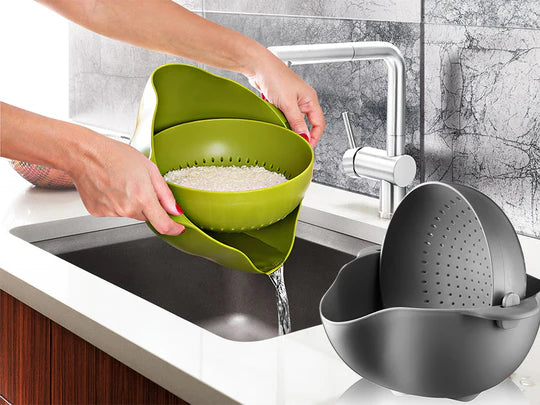 Round Swivel Strainer and Bowl Set 23 cm