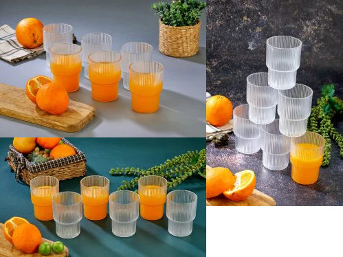 Set of 6 Plastic Cups "Origami"