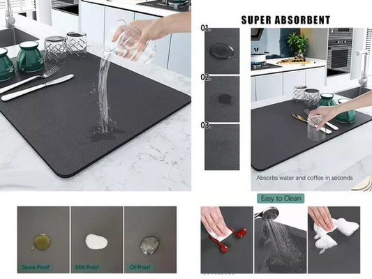 Super Absorbent Dish Draining Mat Small