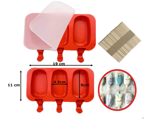 silicone popsicle molds with cover and wooden sticks